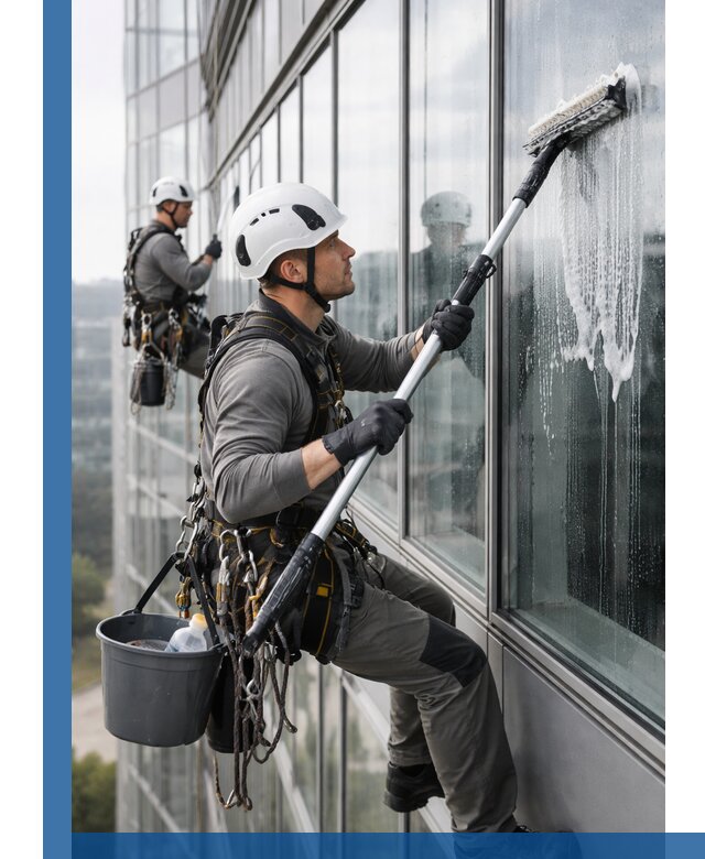 Высотная мойка сплошного остекления с выездом в Печоре