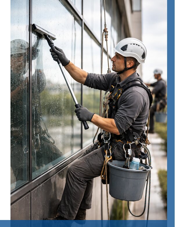 Мойка стеклянных фасадов в Печоре от 204 р. | ВЫСОТНИК-Пчр