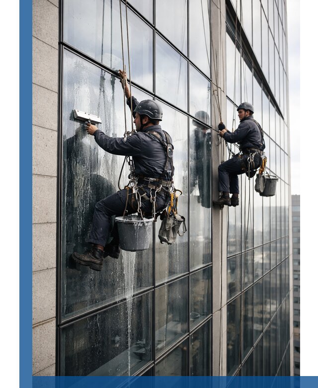 Профессиональная мойка стеклянных фасадов зданий в Печоре