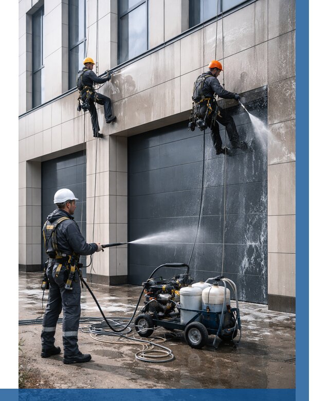 Послестроительная мойка фасада в Печоре от 305 р. | ВЫСОТНИК-Пчр