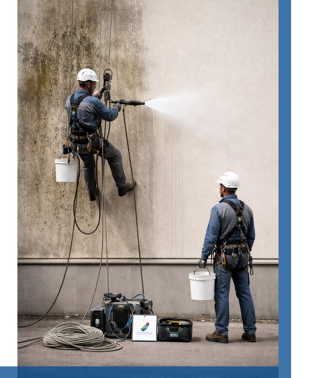 Очистка фасада от плесени в Печоре от 305 р. | ВЫСОТНИК-Пчр