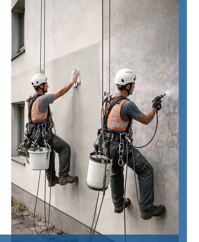 Антиграффити покрытие фасада в Печоре от 611 р. | ВЫСОТНИК-Пчр