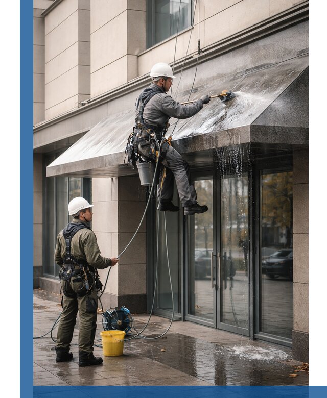 Профессиональная мойка козырьков и навесов в Печоре