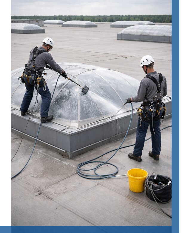 Мойка зенитных фонарей в Печоре, заказать от 4582 р. | ВЫСОТНИК-Пчр