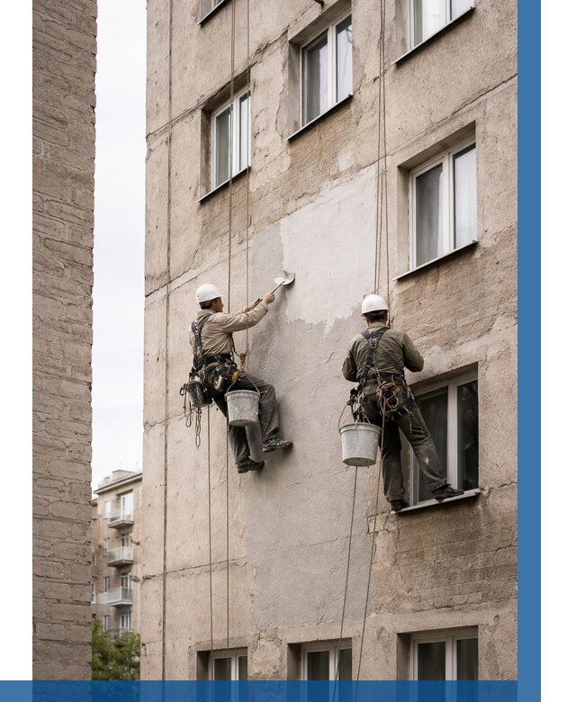 Косметический ремонт фасада в Печоре от 1120 р. | ВЫСОТНИК-Пчр