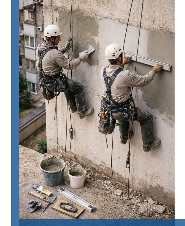 Комплексный ремонт штукатурного фасада с гарантией в Печоре