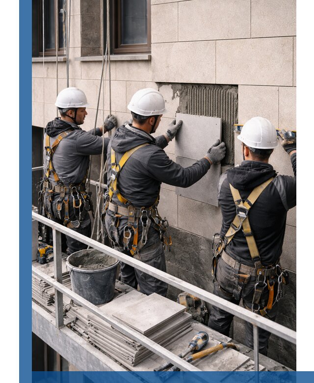 Ремонт облицовки фасада плиткой в Печоре с гарантией