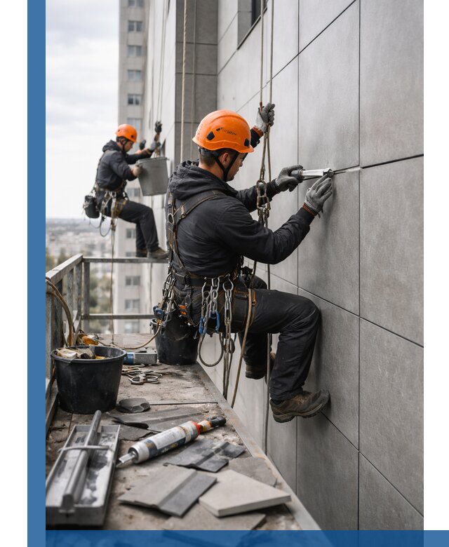 Профессиональный ремонт фасада из керамогранита в Печоре