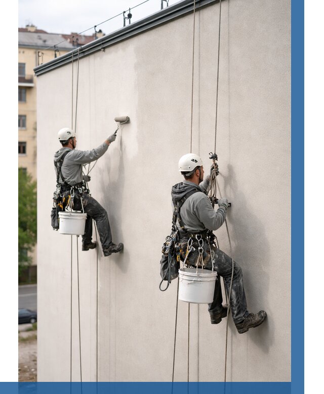 Покраска оштукатуренного фасада в Печоре от 326 р. | ВЫСОТНИК-Пчр