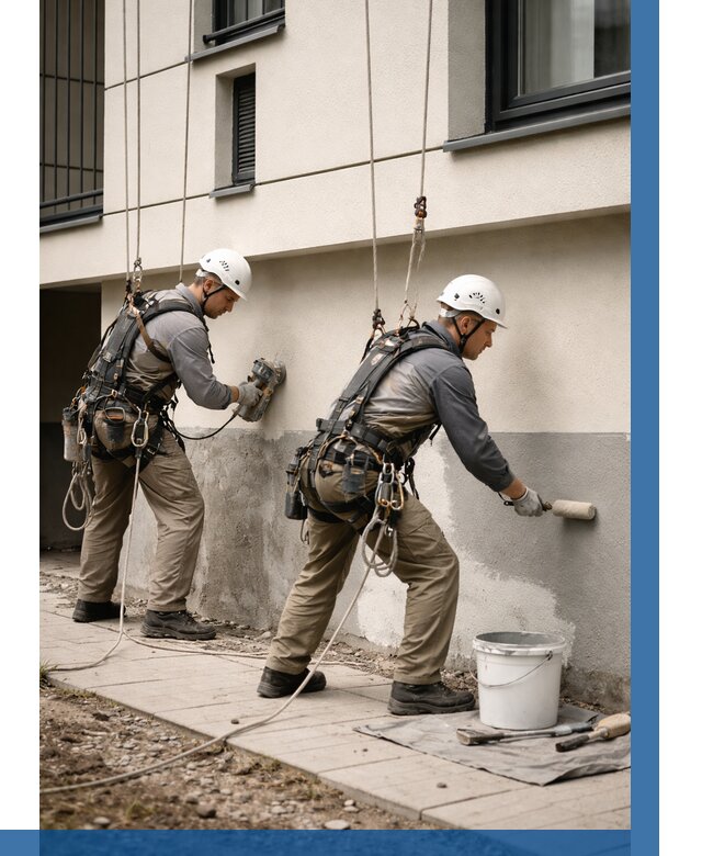 Окраска цоколя здания в Печоре от 458 р. под ключ | ВЫСОТНИК-Пчр