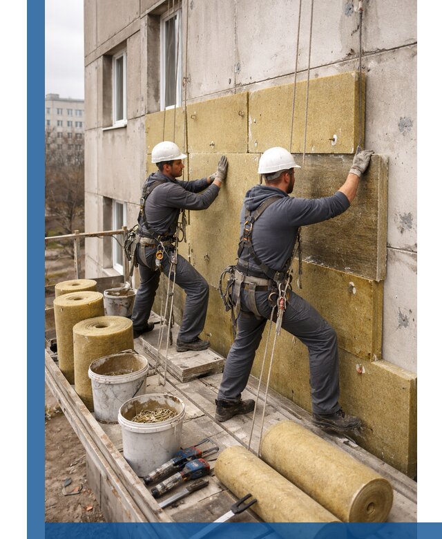 Утепление фасада минватой в Печоре под ключ с гарантией