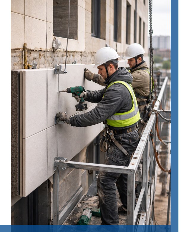 Монтаж фасадных термопанелей в Печоре от 1527 р. | ВЫСОТНИК-Пчр