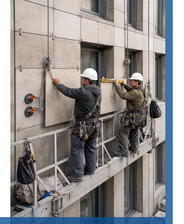 Монтаж керамогранита на фасад в Печоре от 2546 р. | ВЫСОТНИК-Пчр