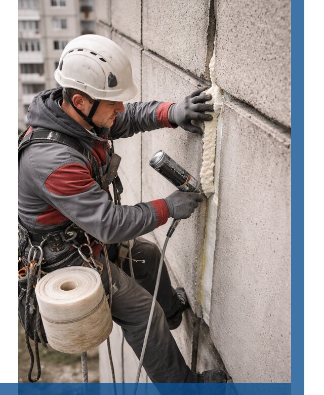 Утепление межпанельных швов в Печоре от 713 р. | ВЫСОТНИК-Пчр