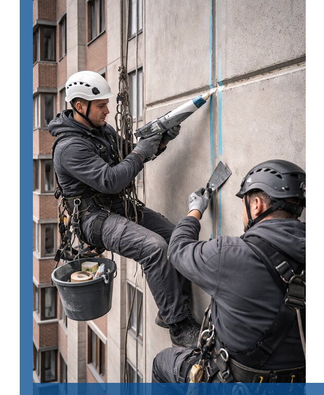Вторичная герметизация швов фасада и кровли в Печоре