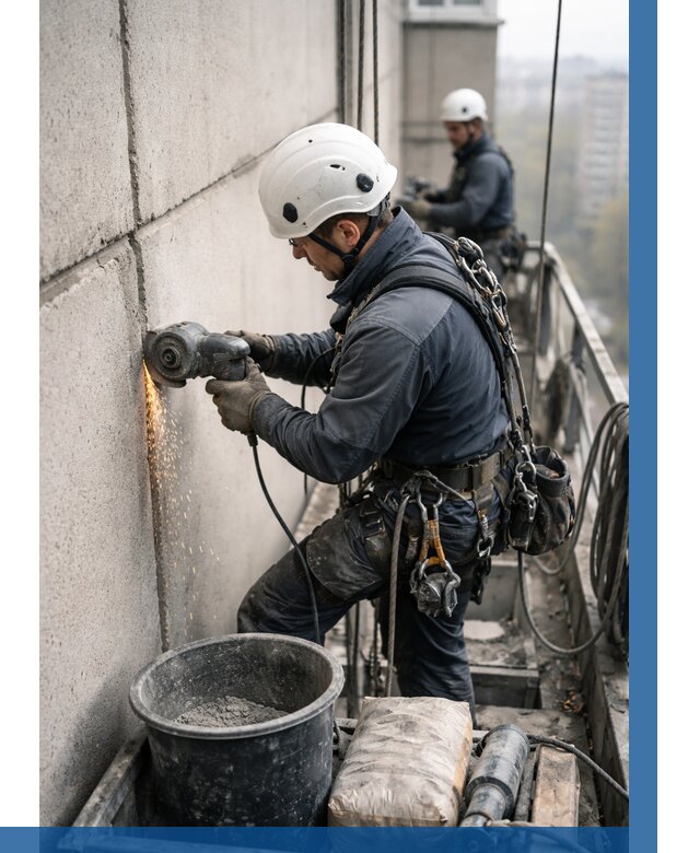 Штробление межпанельных швов в Печоре от 1222 р. | ВЫСОТНИК-Пчр