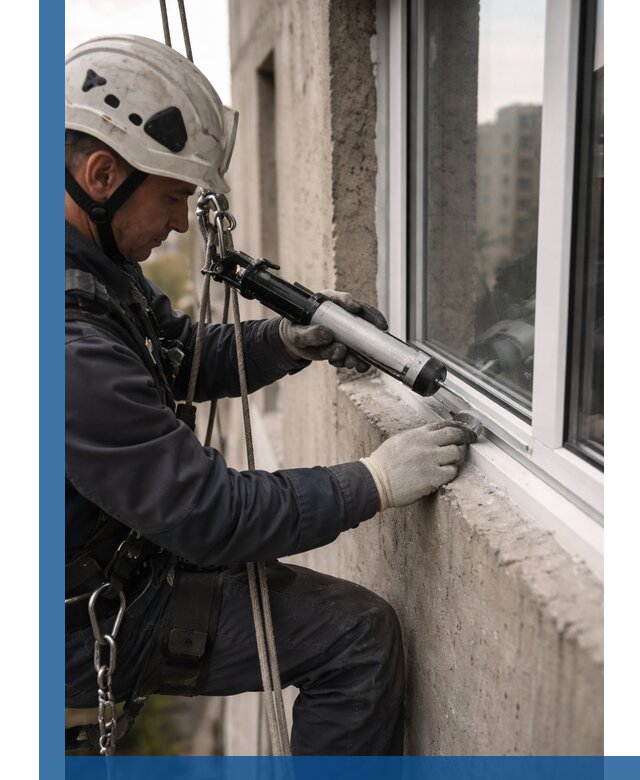 Герметизация оконных швов снаружи в Печоре профессионально