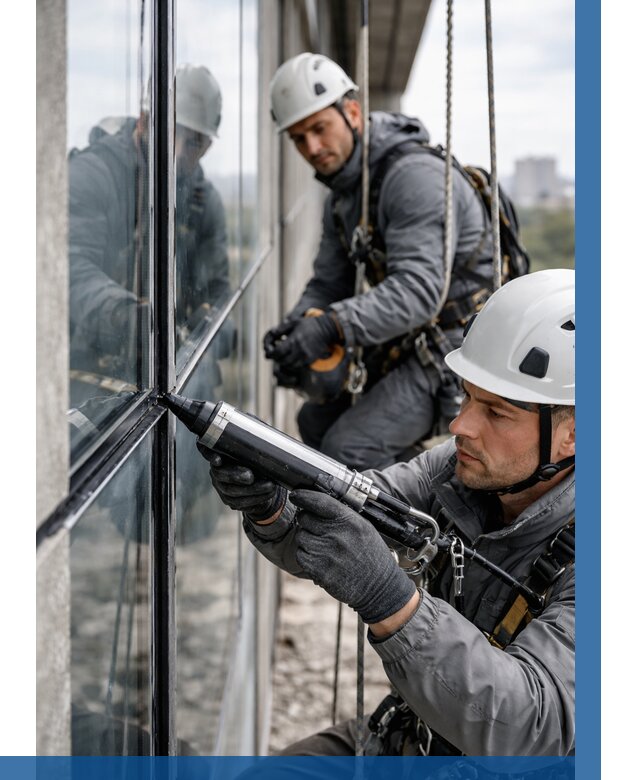 Герметизация витражных швов в Печоре от 662 р. | ВЫСОТНИК-Пчр