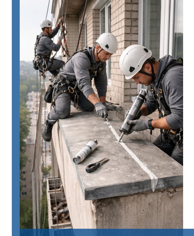 Герметизация балконного козырька в Печоре профессионально