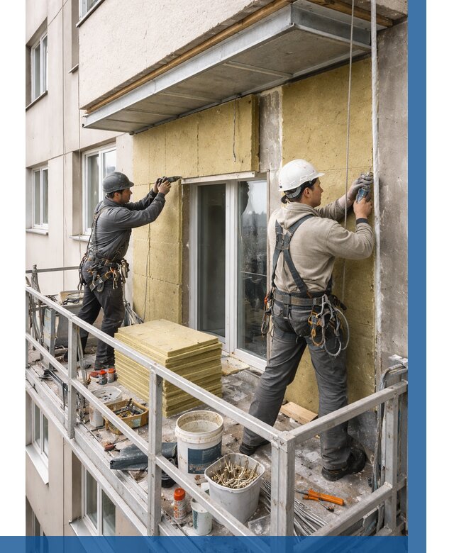 Утепление балкона снаружи в Печоре от 1629 р. под ключ ВЫСОТНИК-Пчр