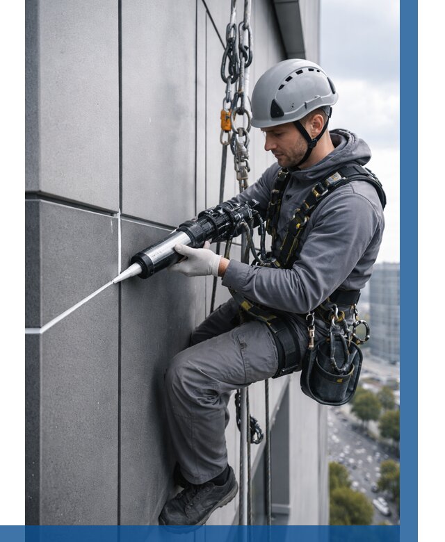 Герметизация стыков фасадных панелей в Печоре от 6618 р.| ВЫСОТНИК-Пчр