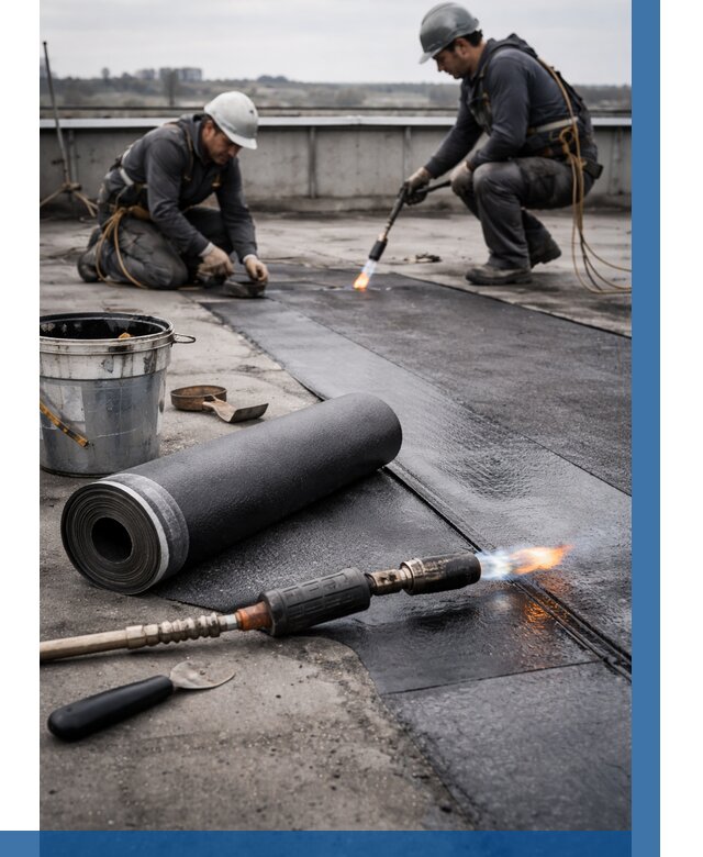 Ремонт рулонной кровли в Печоре от 662 р. | ВЫСОТНИК-Пчр