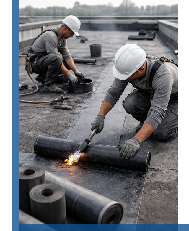 Ремонт рулонной кровли в Печоре герметизация и восстановление