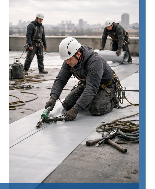 Ремонт мембранной кровли в Печоре от 1833 р./м2 | ВЫСОТНИК-Пчр