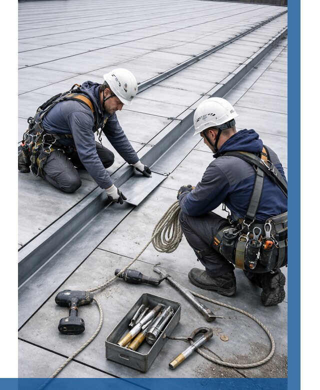 Ремонт фальцевой кровли в Печоре от 713 р. | ВЫСОТНИК-Пчр