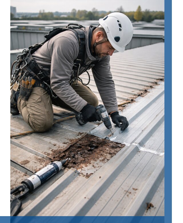 Ремонт профнастила на кровле в Печоре от 713 р. | ВЫСОТНИК-Пчр