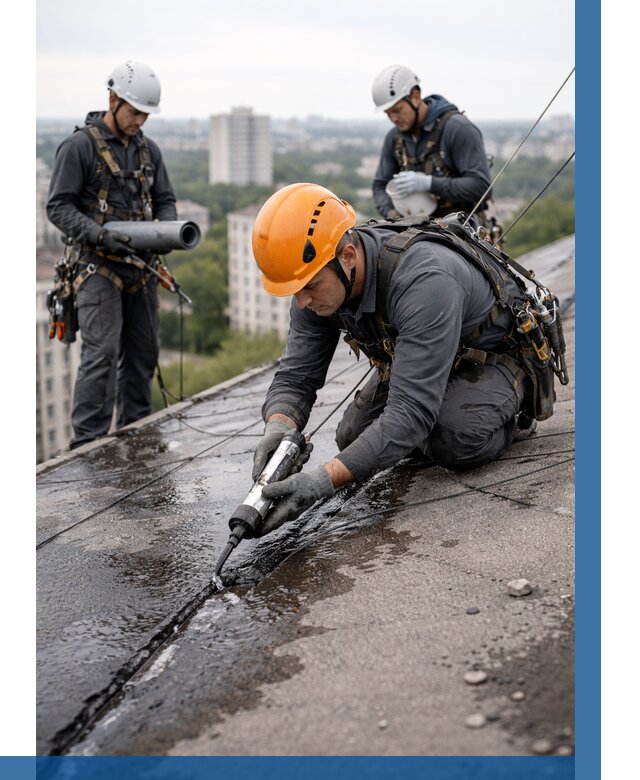 Устранение протечек кровли в Печоре от 12218 р. | ВЫСОТНИК-Пчр