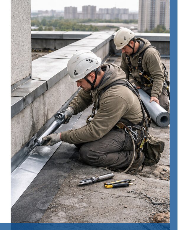 Ремонт кровельных примыканий в Печоре от 1222 р. | ВЫСОТНИК-Пчр