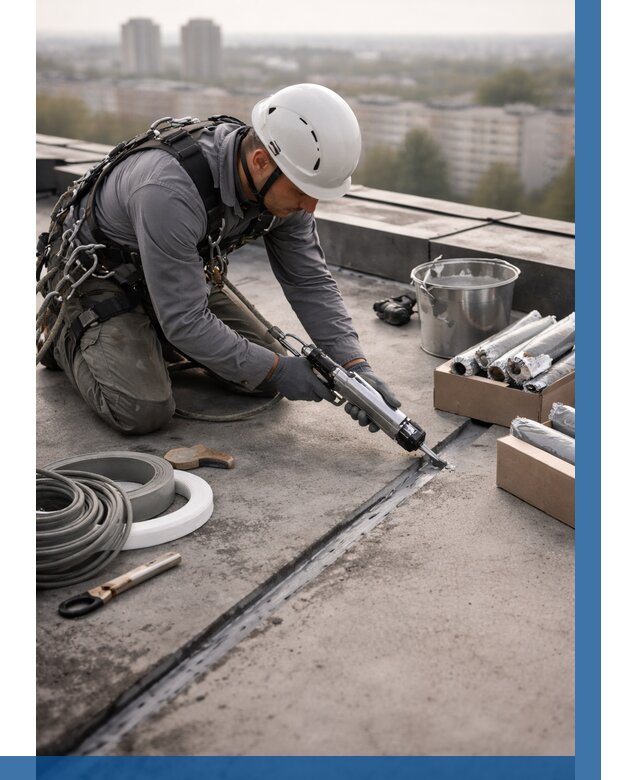 Герметизация швов кровли в Печоре от 458 р./м2 | ВЫСОТНИК-Пчр