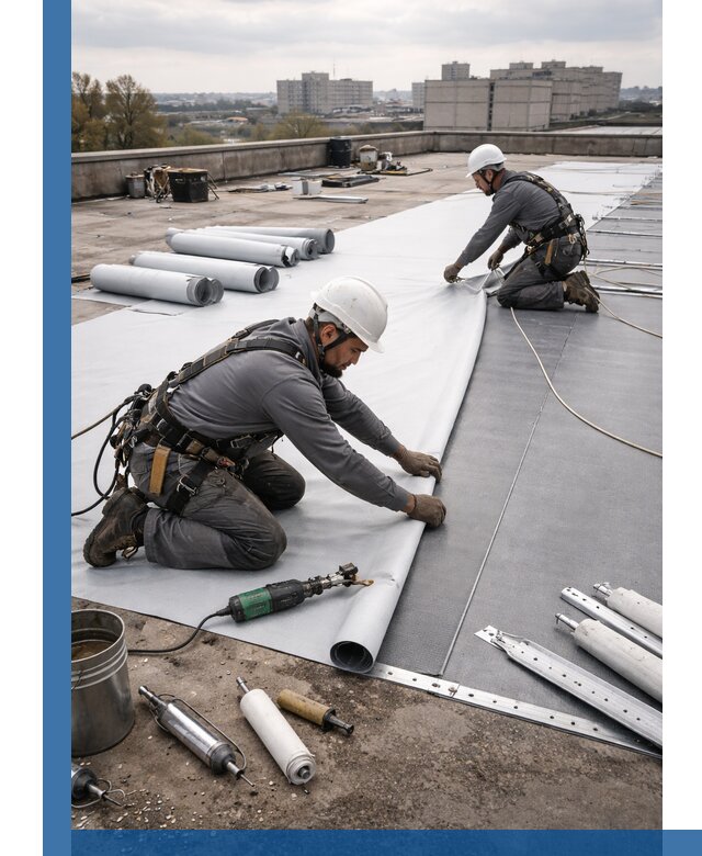 Монтаж мембранной кровли в Печоре для промышленных зданий