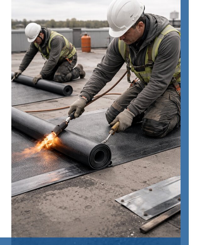 Монтаж наплавляемой кровли в Печоре от 865 р. — ВЫСОТНИК-Пчр