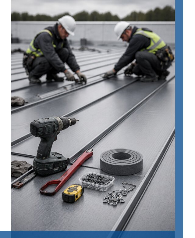 Монтаж фальцевой кровли в Печоре от 1833 р. | ВЫСОТНИК-Пчр