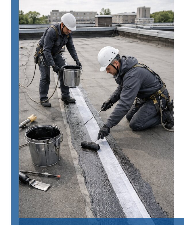 Гидроизоляция кровли мастикой в Печоре надежная защита