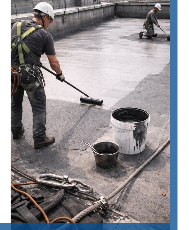 Гидроизоляция кровли жидкой резиной в Печоре от 509 р. | ВЫСОТНИК-Пчр