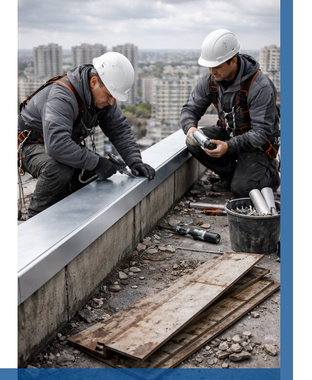 Замена парапетных крышек под ключ в Печоре от 1222 р. | ВЫСОТНИК-Пчр