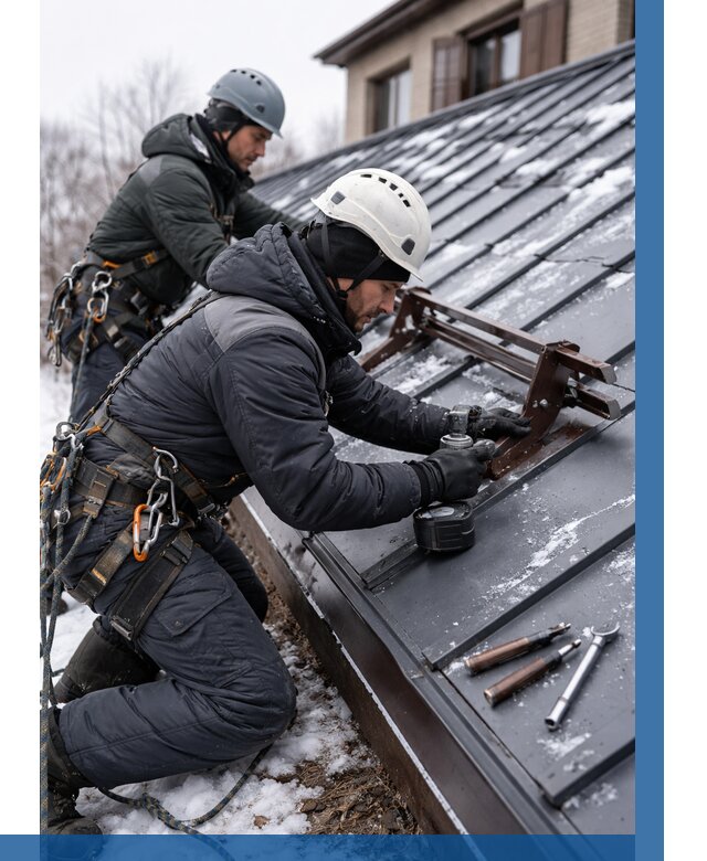 Монтаж снегозадержателей в Печоре от 458 р. | ВЫСОТНИК-Пчр