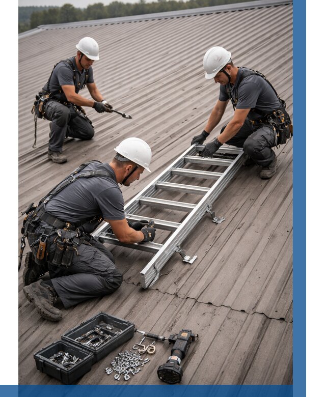 Монтаж кровельной лестницы в Печоре от 4582 р. | ВЫСОТНИК-Пчр