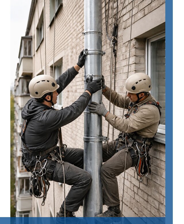 Замена водосточных труб в Печоре от 6618 р. | ВЫСОТНИК-Пчр