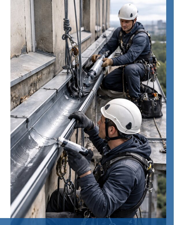 Ремонт водосточных желобов в Печоре от 6618 р. | ВЫСОТНИК-Пчр