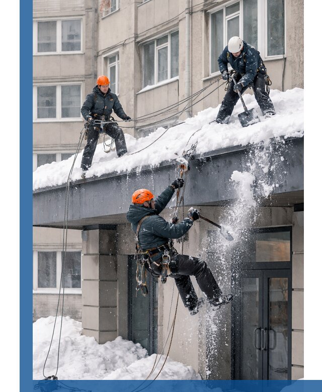 Безопасная очистка навесов от снега в Печоре круглогодично