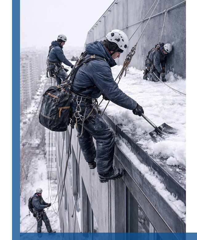 Абонентское обслуживание кровли зимой в Печоре регулярный уход