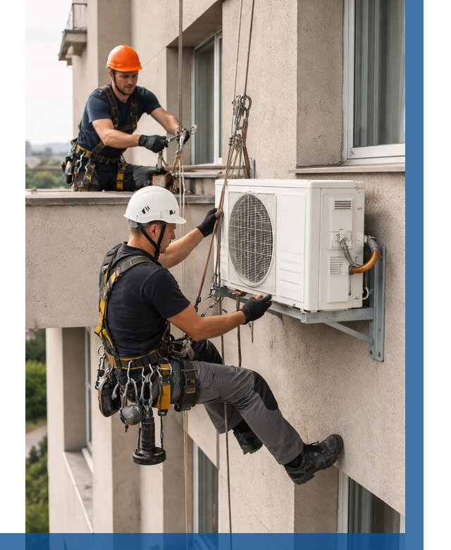 Монтаж внешнего блока кондиционера в Печоре от 6618 р. | ВЫСОТНИК-Пчр