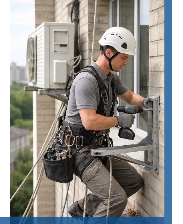 Установка кронштейнов кондиционера в Печоре от 3564 р. | ВЫСОТНИК-Пчр