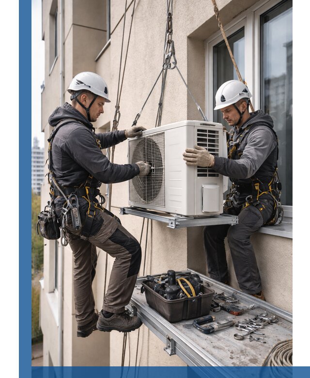 Перенос внешнего блока кондиционера в Печоре с монтажом и крепежом