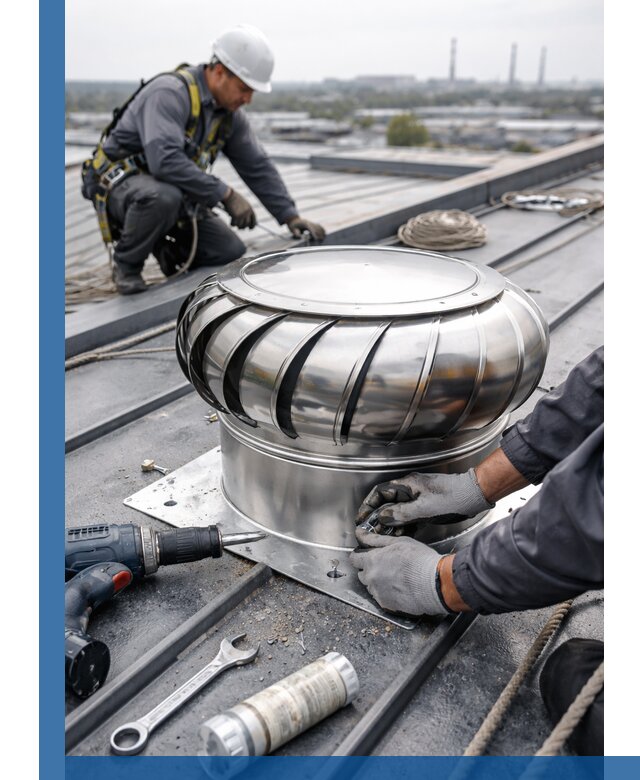 Установка дефлекторов на кровле в Печоре профессионально