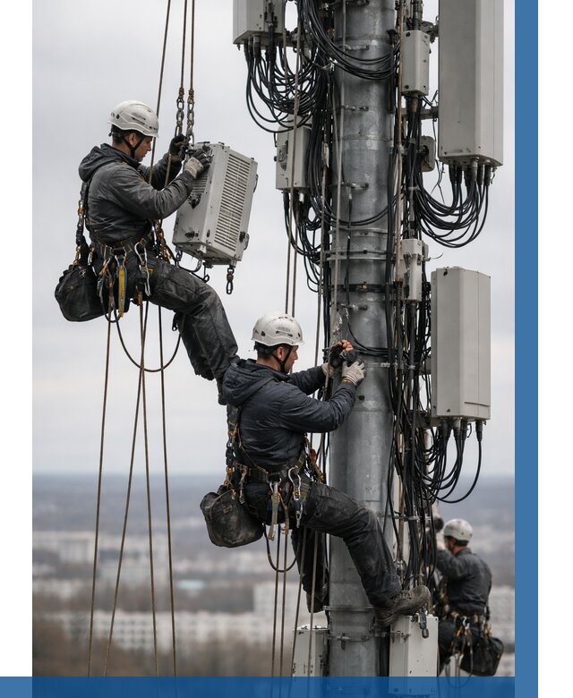 Монтаж оборудования связи на мачте в Печоре от 7637 р. | ВЫСОТНИК-Пчр